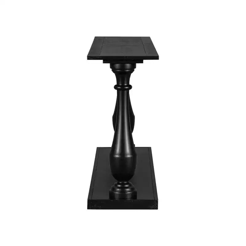 Consola vintage, mesa de entrada de chapa de pino con elegante diseño de patas en forma de jarrón