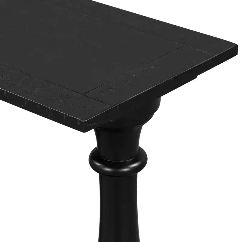 Consola vintage, mesa de entrada de chapa de pino con elegante diseño de patas en forma de jarrón
