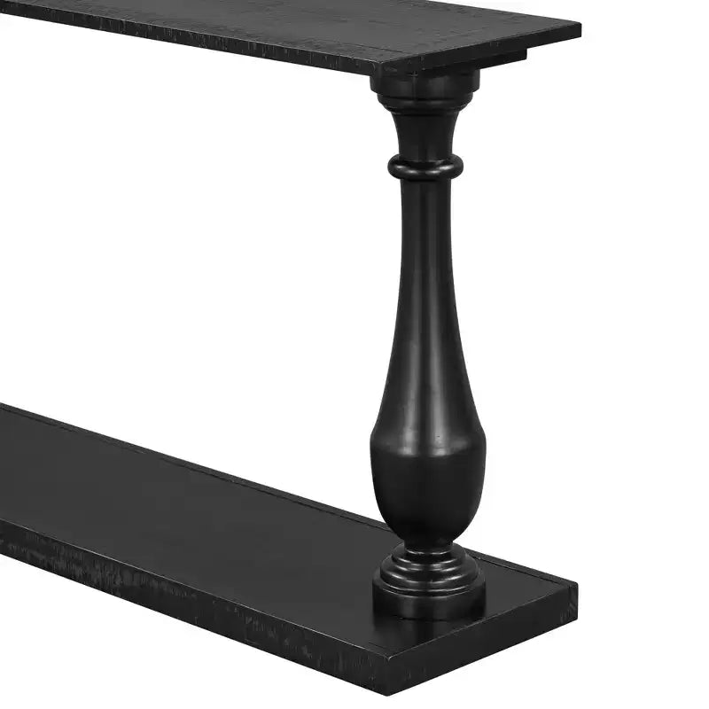 Consola vintage, mesa de entrada de chapa de pino con elegante diseño de patas en forma de jarrón