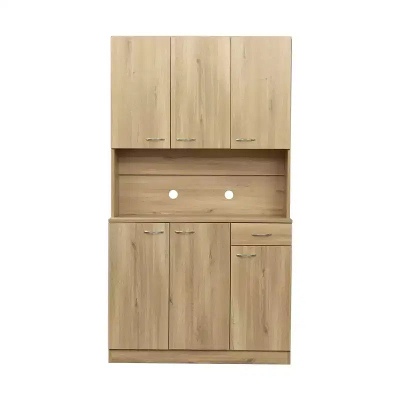 70.87 hoher Kleiderschrank mit 6 Türen, Aufbewahrungsschrank, Küchen-Sideboard- und Buffetschrank