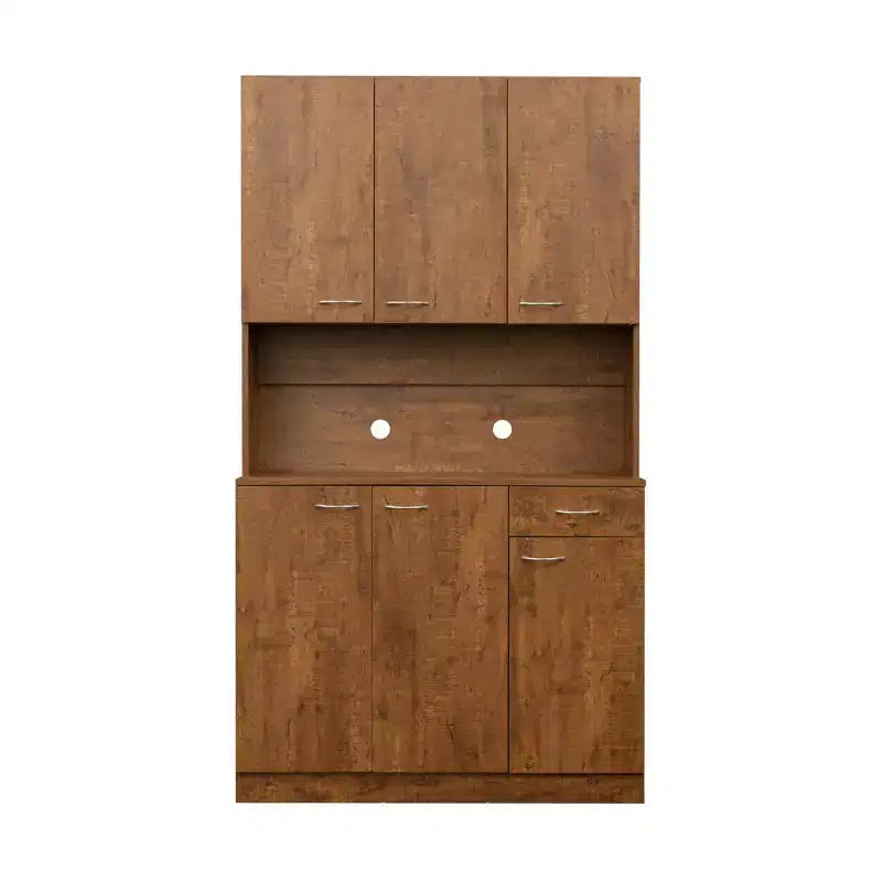70.87 hoher Kleiderschrank mit 6 Türen, Aufbewahrungsschrank, Küchen-Sideboard- und Buffetschrank