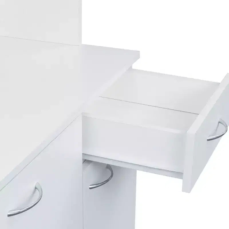 70.87 hoher Kleiderschrank mit 6 Türen, Aufbewahrungsschrank, Küchen-Sideboard- und Buffetschrank