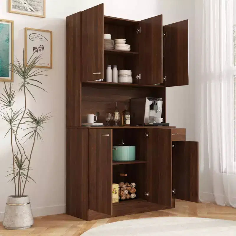 Armario alto de almacenamiento con 6 puertas, 70.87, aparador para cocina