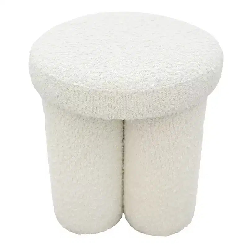 15.9H pilzförmiger Hocker mit Bouclé-Bezug