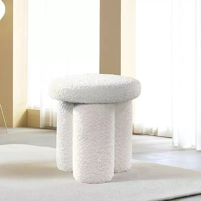 15.9H pilzförmiger Hocker mit Bouclé-Bezug