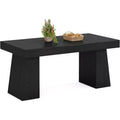 Mesa de comedor de madera de 55 pulgadas para 4-6 personas, mesa rectangular de comedor con patas resistentes