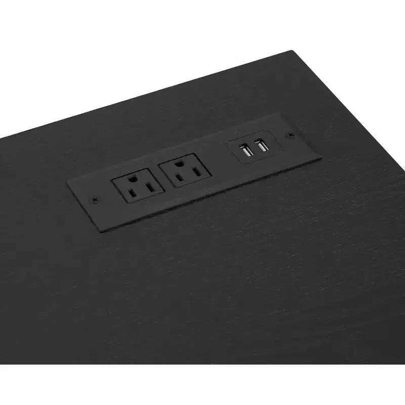 Mueble para TV con chimenea 3D y luces LED para televisores de hasta 60 pulgadas, toma de carga USB y estantes de vidrio