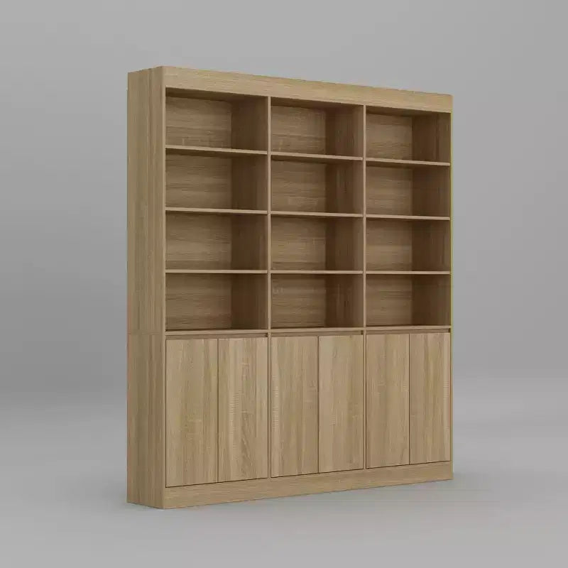 Despensa de cocina de gran capacidad, 70.9, con 12 estantes abiertos y almacenamiento con 6 puertas, aparador con acabado de roble para cocina y comedor