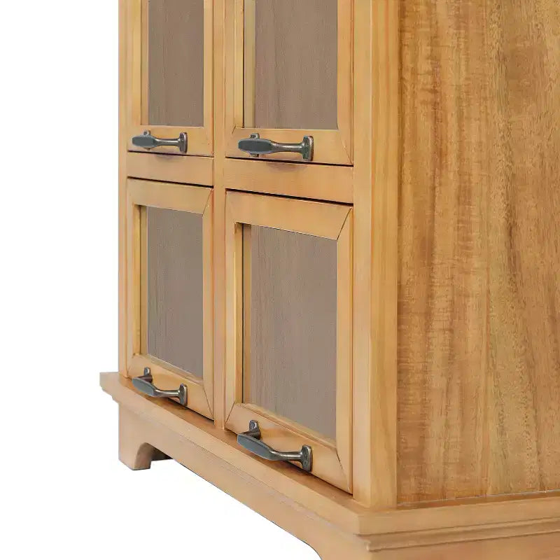 Moderner Aufbewahrungsschrank im Landhausstil aus Holz mit 8 Glastüren