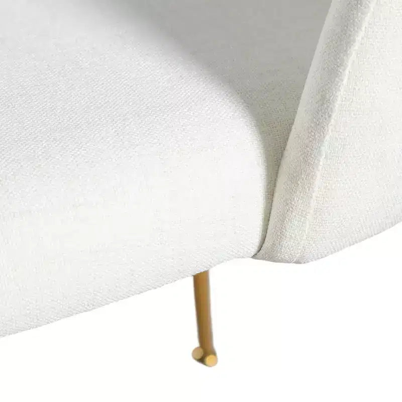Silla lateral tapizada en blanco, 30 H