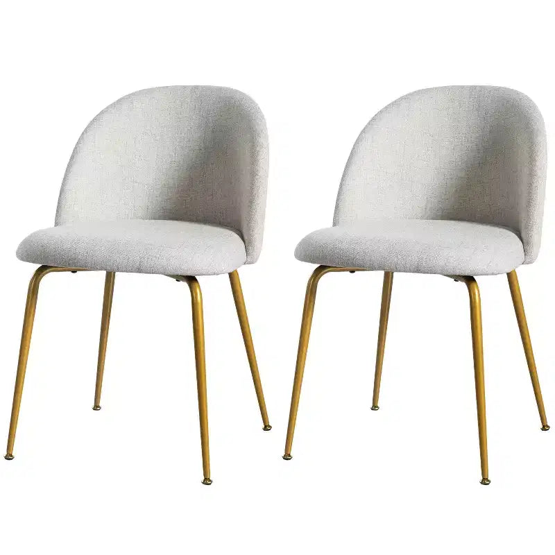 Silla lateral tapizada en blanco, 30 H