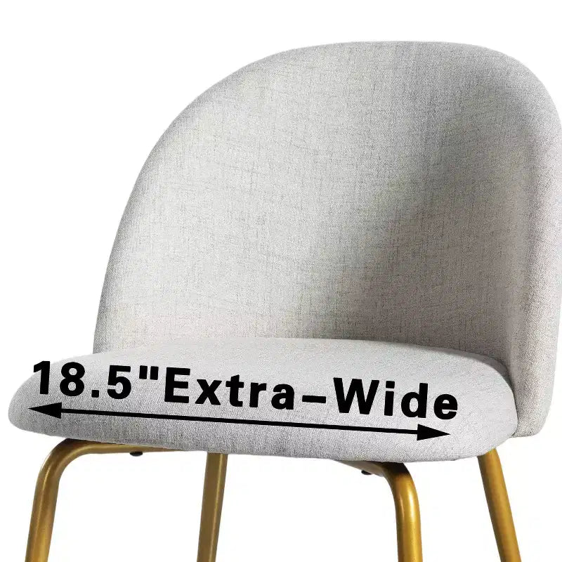 Silla lateral tapizada en blanco, 30 H