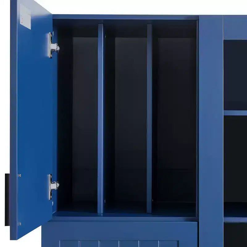 Despensa independiente de cocina de 71'' de alto, gran armario de almacenamiento para comedor con 6 puertas y estantes ajustables